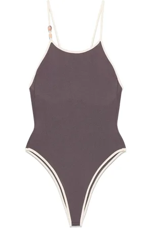 ALYSI Traje de baño con ribetes en contraste