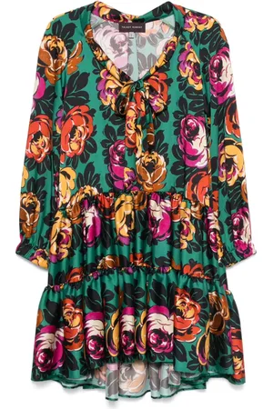 TALBOT RUNHOF Vestido corto con estampado floral