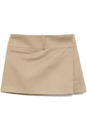 Courrèges Belted pleated mini skirt