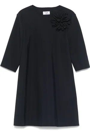 Il gufo Vestido con aplique floral