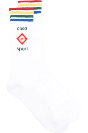 Casablanca Calcetines con logo en intarsia
