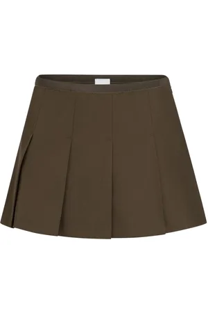 Patou Falda corta con diseño plisado