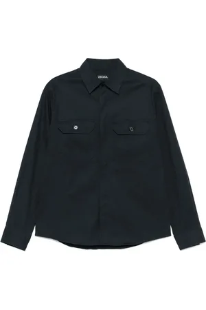Ermenegildo Zegna Camisa de tejido gabardina