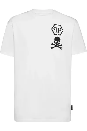 Philipp Plein Playera con cuello redondo estampado