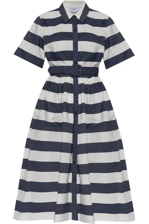 Kate Spade Vestido midi con rayas estampadas