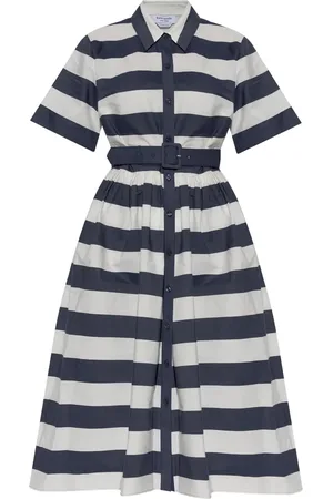 Kate Spade Vestido midi con rayas estampadas