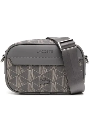 Lacoste Mochila tipo mensajero con logo en relieve