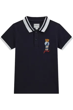 Guess Playera tipo polo con ribete en contraste