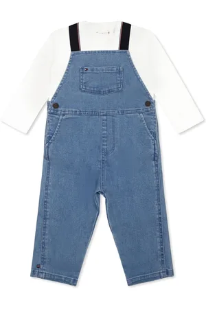 Tommy Hilfiger Overol de mezclilla con tiras en contraste