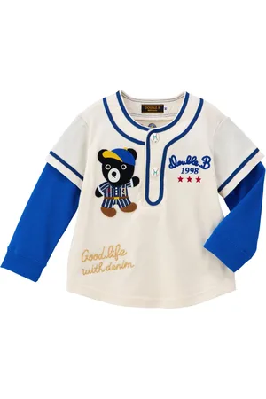 Miki House Playera manga larga estilo béisbol