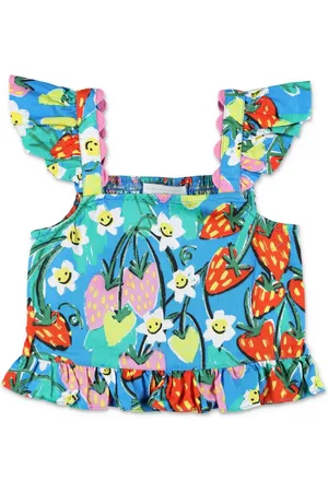 Stella McCartney Top con fresas estampadas