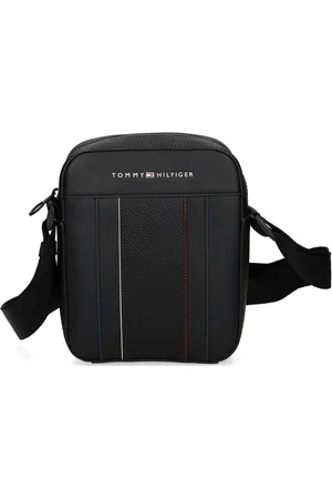 Tommy Hilfiger Mochila tipo mensajero con rayas RWB