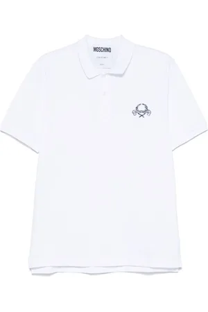 Moschino Playera tipo polo con logo bordado