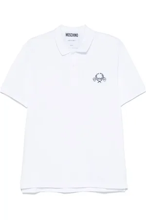 Moschino Playera tipo polo con logo bordado
