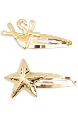 Saint Laurent Set de dos clips para el cabello Cassandre