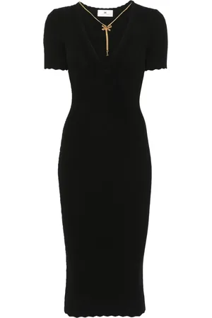 Elisabetta Franchi Vestido tejido de canalé