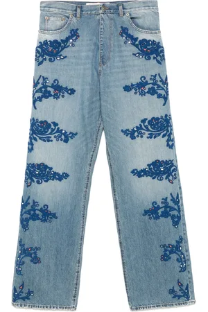 VALENTINO GARAVANI Jeans con detalle de encaje de guipur