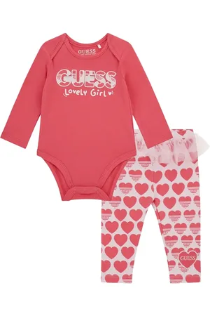Guess Set de leggins con corazones estampados