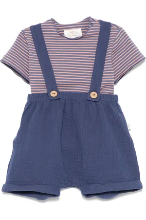 TEDDY & MINOU Set de shorts y playera con motivo de rayas