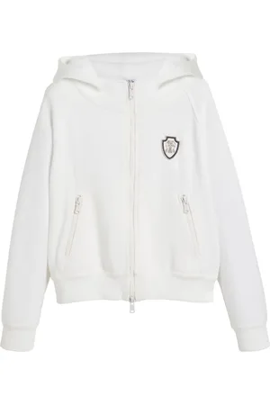 Brunello Cucinelli Hoodie con parche del logo y cierre