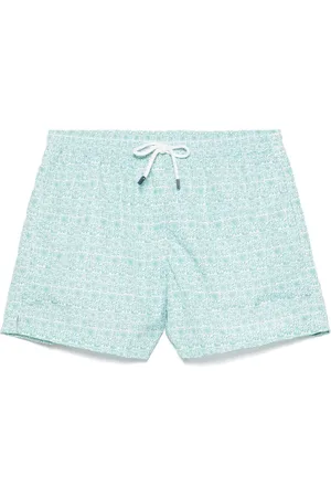 FEDELI Shorts de playa con estampado floral