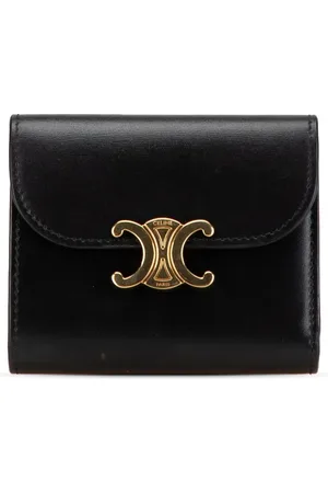 Céline Cartera Calfskin Triomphe Flap Wallet 2022