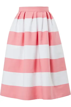 Carolina Herrera Falda midi con rayas ancha