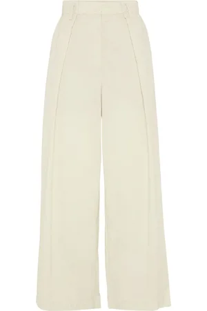 Brunello Cucinelli Pantalones capri con diseño ancho