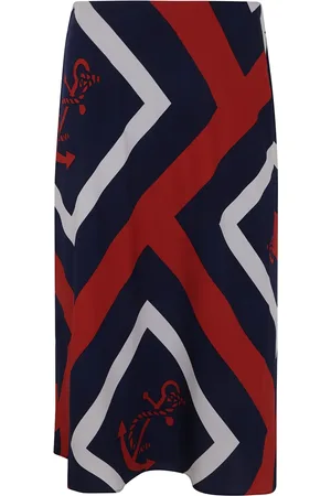 Ralph Lauren Falda midi con ancla estampada