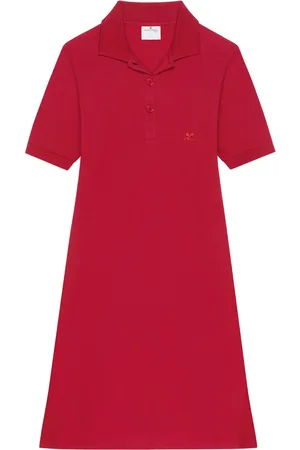 Courrèges Vestido midi con cuello de playera tipo polo