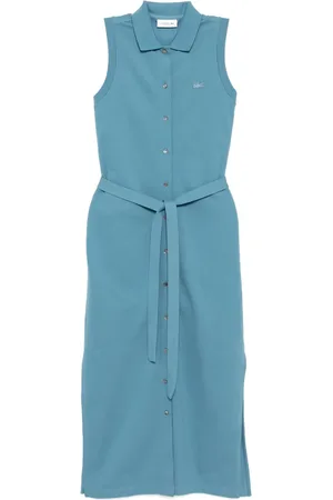 Lacoste Vestido estilo playera tipo polo de piqué