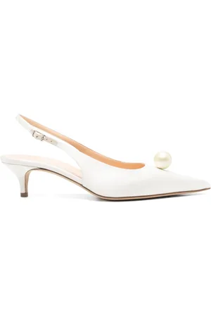 MAGDA BUTRYM Zapatillas con detalles de perlas y tacón de 45mm