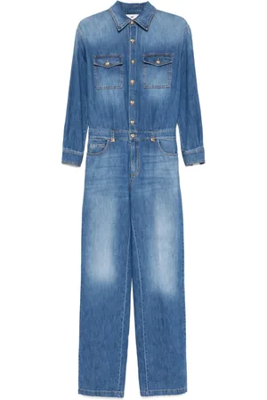 Elisabetta Franchi Jumpsuit de mezclilla con logo
