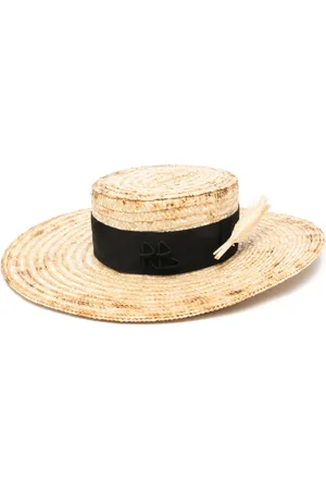 Ruslan Baginskiy Sombrero canotié con detalle de trigo
