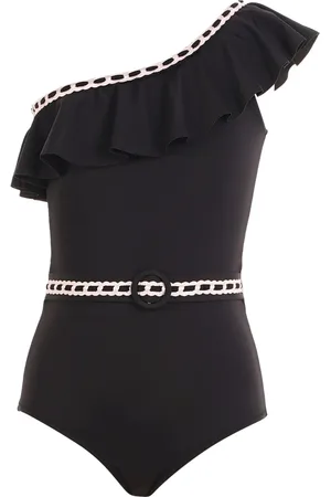 Nessi Byrd Traje de baño con detalle de volantes