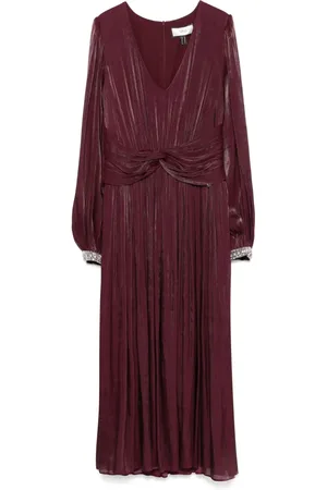 NISSA Vestido midi plisado de gasa