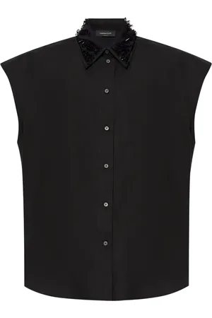 Fabiana Filippi Camisa con detalle de mostacillas