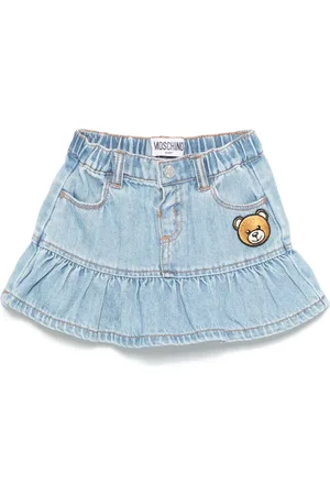 Moschino Falda de mezclilla con motivo Teddy Bear
