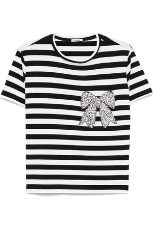 Parlor Playera con moño de cristal