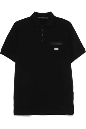 Karl Lagerfeld Playera tipo polo con bolsillo en el pecho