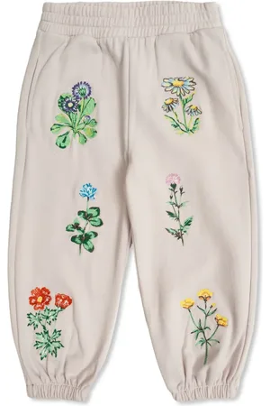 Stella McCartney Pantalones capri con bordado floral