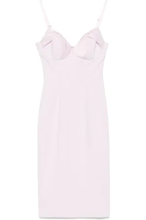 Elisabetta Franchi Vestido midi con moño satinado