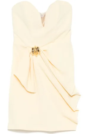Elisabetta Franchi Vestido corto en crepé con detalle de moño