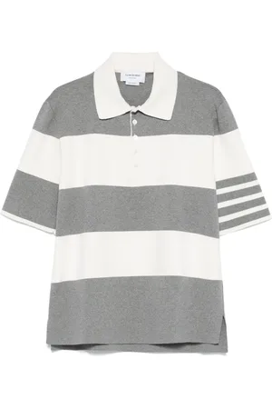 Thom Browne Playera tipo polo con rayas estampadas