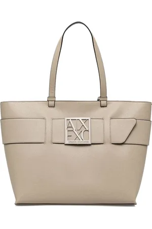 Armani Exchange Tote con placa del logo