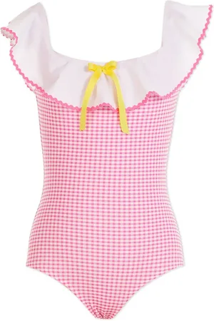 Nessi Byrd Traje de baño con motivo de cuadros gingham