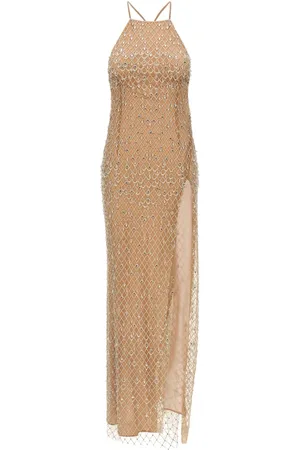 Elisabetta Franchi Vestido largo con detalles de cristal