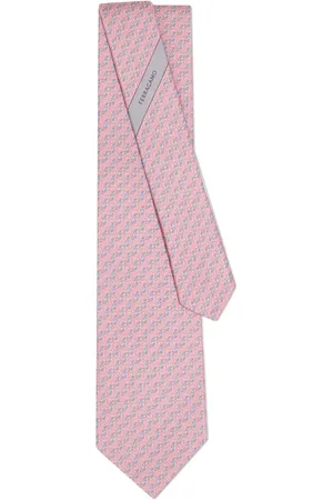 Salvatore Ferragamo Corbata de seda con estampado de cuerda