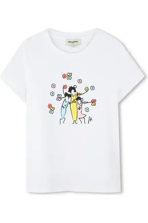 Sonia Rykiel Enfant Playera con estampado familiar