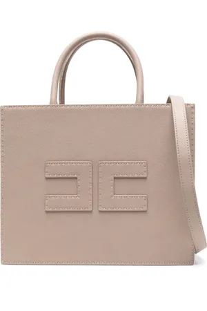 Elisabetta Franchi Tote mediana con costuras en contraste